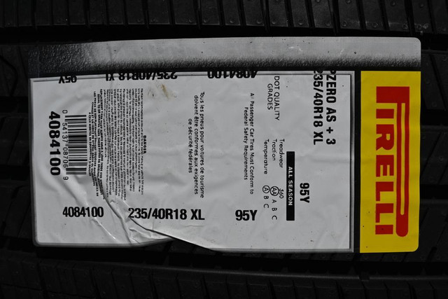 235/40R18 all season Tire Pirelli P ZERO A/S Plus 3 Tires honda civic subaru Hyundai kia tires 235 40 r18 tire 1995 in Tires & Rims in Toronto (GTA) - Image 2