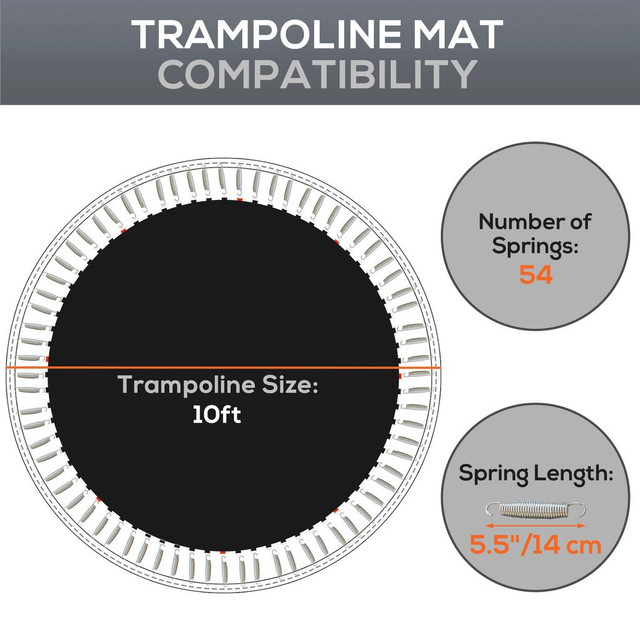 Trampoline Mat 103.1" (262cm) Black dans Appareils d'exercice domestique - Image 4