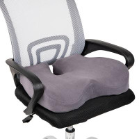 Mind Reader Office Chair Cushion, Ergonomic, Orthopedic, Portable, Memory Foam, 18.25"L x 15.5"W x 4"H