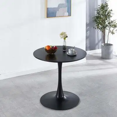 George Oliver Iron Pedestal Dining Table, Round Dining Table, Metal Base