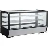 Brand New Counter Top 48 Square Glass Refrigerated Pastry Display Case