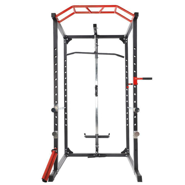 NEW GYM POWER RACK SQUAT & LAT ATTACHMENT 52321 in Exercise Equipment in Alberta - Image 3
