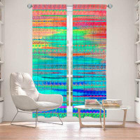 East Urban Home Lined Window Curtains 2-panel Set for Window Size by Nika Martinez - Ethnic Sunset