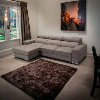 VVR Homes Bazalt 1 Leather Sectional Sleeper Sofa