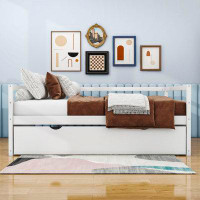 Latitude Run® Twin Wood Daybed with Twin Size Trundle