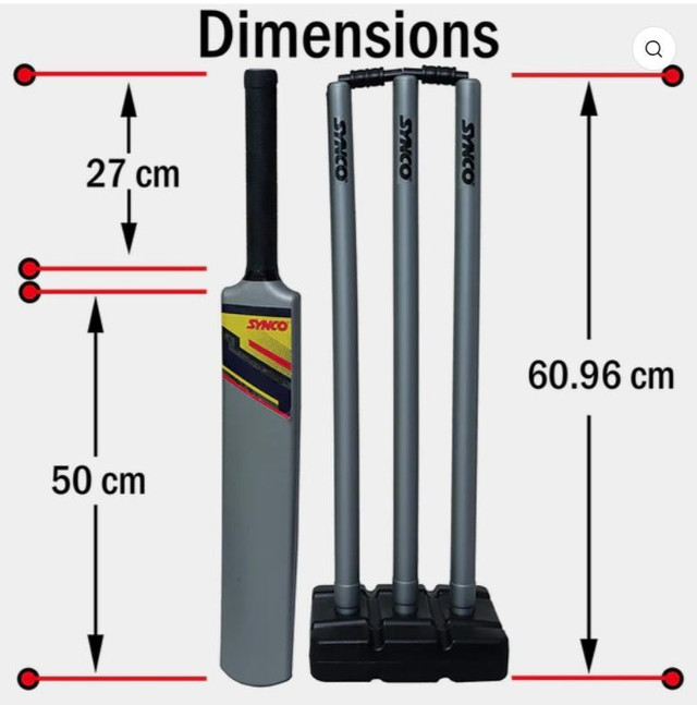 Cricket Set Synco Brand (High Quality Plastic) - $49.00 in Other - Image 2