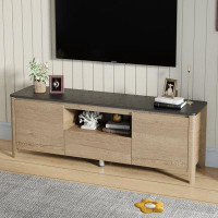 Latitude Run® 58" Modern Tv Stand For Up To 80" With Cabinets And Drawer