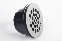 2-piece ABS shower drain with stainless steel grid Designed for a shower installation w access underneath the floor FTS