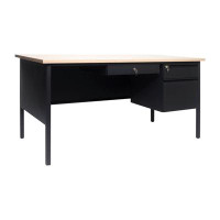 Flash Furniture Cambridge 60" Commercial Right Side Single Pedestal Desk with 3 Locking Drawers