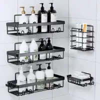 Rebrilliant Shower Caddy, Bathroom Shower Organizers, Black Shower Shelves For Inside Shower With Soap Caddy & Toothbrus
