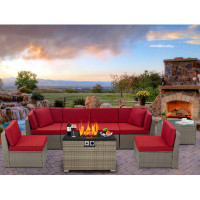 Latitude Run® 20.5'' H x 31.5'' W Stainless Steel Propane Gas Outdoor Fire Pit Table