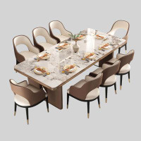 HIGH CHESS Rock plate dining table and chair combination