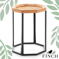 Finch Finch Grayson Wood and Metal Side Table