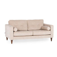 East Urban Home Wyandanch 67" Linen Square Arm Loveseat