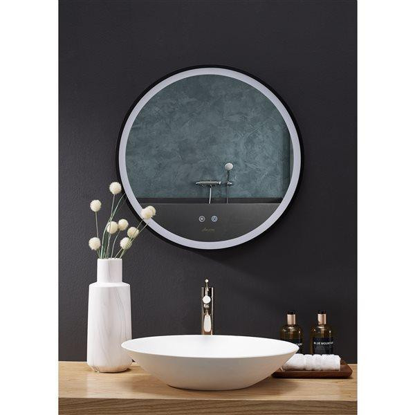 Ancerre Designs Cirque 24 or 30 inch LED Lighted Fog Free Round Bathroom Mirror  ANC in Floors & Walls - Image 3