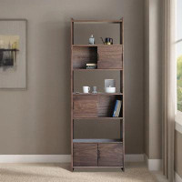 RARLON Solid wood bookshelf all solid wood moving door bookcase shelf