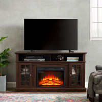smashgroup TV Console for TV Up to 65" with Open and Closed Storage Space