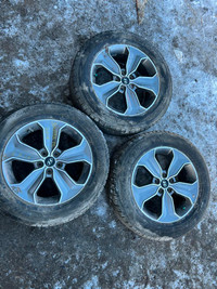 235/60R18 set of 3 Rims &amp; Tires that came off a 2014 Hyundai Santa fe.