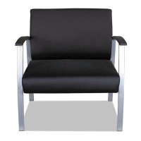 Hokku Designs Hokku Designs Mariliza Series Bariatric Guest Chair, 31" X 26" X 33.63", Black Seat/black Back, Silver Bas