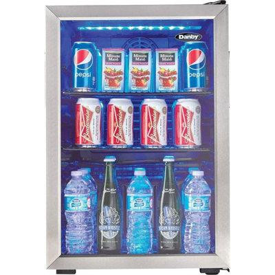 Danby Entertainer 95 Can (12 oz.) Freestanding Beverage Refrigerator with Wine Storage in Refrigerators