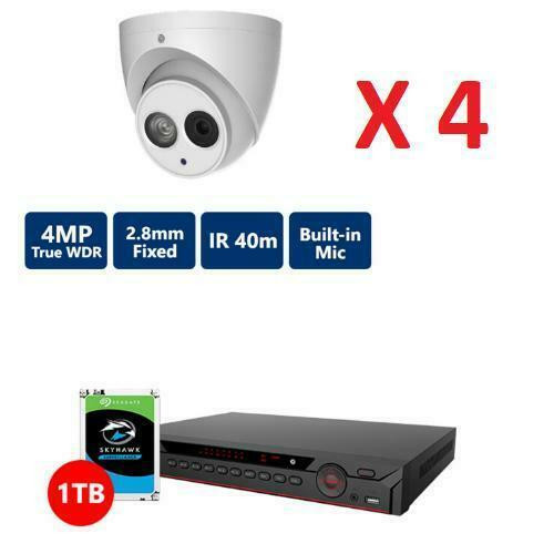 Weekly promo! DAHUA OEM 4CH NVR+4 pcs Cameras+1TB HDD(FDNV41A04-P4-4K-S2-1T, FDIP9144E-28) in Security Systems
