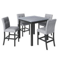 Latitude Run® 5 Piece Dining Set Dining Table Set Dining Room Set Dining Set Kitchen Table and Chairs