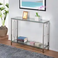 Mercer41 METAL/GLASS CONSOLE TABLE - CHROME
