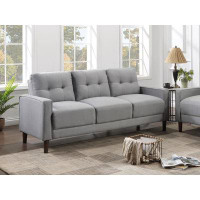 Latitude Run® Bowen Upholstered Track Arms Tufted Sofa Beige