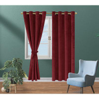 Frifoho Velvet Short Curtains- Super Soft Thick Velvet Texture Drapes Room Darkening Window Treatment For Kid''s Bedroom
