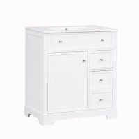Winston Porter 30inch Modern Bathroom Vanity with Door and two Drawers
