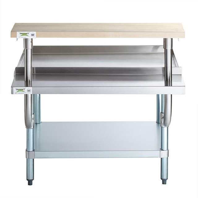 Regency 30 x 36 16-Gauge Stainless Steel Equipment Stand -undershelf - wood cutting board - 4 sizes available in Other Business & Industrial - Image 4