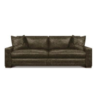 Eleanor Rigby Downtown Cowboy 96" Genuine Leather Square Arm Sofa