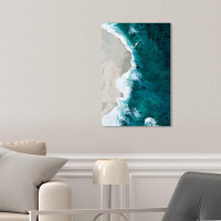 Oliver Gal Beach Front Tide, Crashing Sea Waves Coastal Blue Canvas Wall Art Print For Living Room