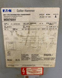 EATON- J04B00712 (PRI.460V,SEC.230Y/133V,7.5KVA) Dry Distribution Transformer