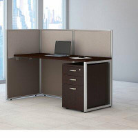 Bush Business Furniture Easy Office Straight Desk with 3 Drawer Mobile Pedestal Partition Cubicle