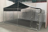 NEW 13 FT X 13 FT CHAIN LINK DOG ANIMAL CAGE COMPOUND KENNEL & ROOF COVER 1010201
