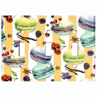 WorldAcc Metal Light Switch Plate Outlet Cover (Colourful Macaron Treat Yellow Stripes  - Triple Toggle)