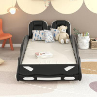 Zoomie Kids Race Car-Shaped Platform Bed with Wheels