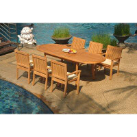 Rosecliff Heights Perao 7 Piece Teak Dining Set