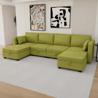 Hokku Designs Modular Sectional Sofa with Reversible Chaise Sectional Couch with Storage Seats