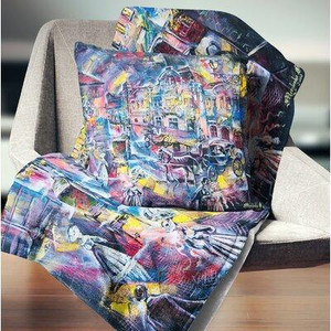 East Urban Home Abstract Watercolor Heart with Flowers Pillow Canada Preview