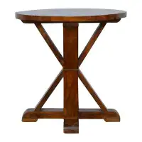 Loon Peak Patillo Round Solid Wood Dining Table