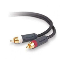 6ft. Premium RCA Stereo Audio Cable with 2 RCA M/M on Each End - Black