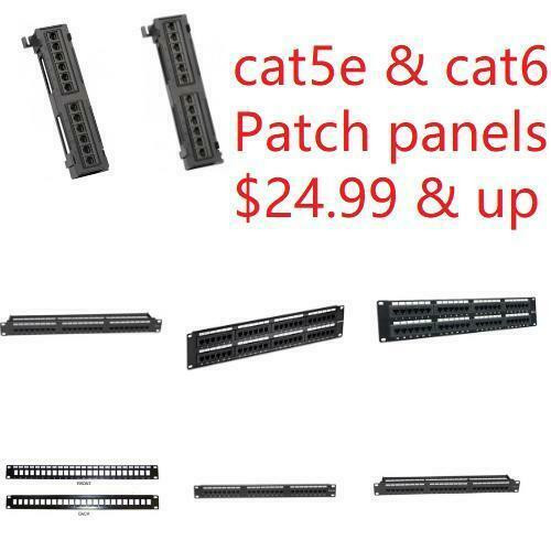 Cat5e and cat6 patch panels, 12 port,24 port,48 port, $25 & up in Networking