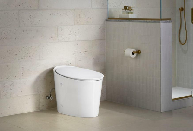 Avoir™ Comfort Height™ One-piece Tankless elongated 1.28 pgf chair height toilet with Quiet-Close™ toilet seat and cover in Plumbing, Sinks, Toilets & Showers - Image 2