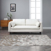 Latitude Run® Modern Upholstered Fabric Sofa with Pillowed Back Cushions
