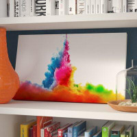 East Urban Home 'Rainbow Colours Explosion' Oil Painting Print on Canvas