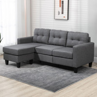 Corner Sofa Set 76.8"x55.1"x33.5" Light Grey