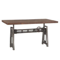 Williston Forge Hackett Height Adjustable Solid Wood Standing Desk