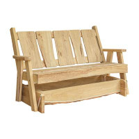 Loon Peak Outdoor Ciarrai Gliding Solid Wood Bench